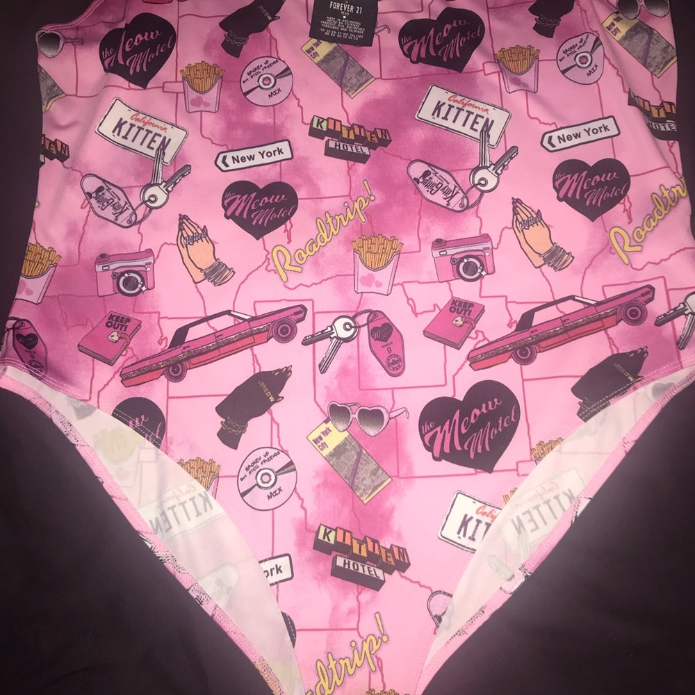 Laser Kitten Bodysuit Plus Size